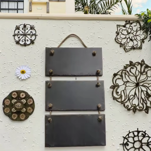 Personnalisé personnalisé gravé à la main moderne <span class=keywords><strong>ardoise</strong></span> jardin maison signes et plaques pour montage mural <span class=keywords><strong>extérieur</strong></span> décoration de noël - Product Image 1