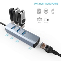 Hub USB Offre Spéciale 4-en-1 USB3.0 USB 3.0 à 3 ports USB 1000Mbps Gigabit RJ45 Ethernet Lan Carte réseau Hub Convertisseur Adaptateur