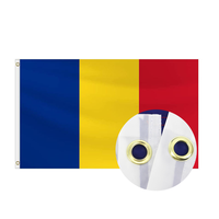 Drapeau de la Roumanie 3x5 pieds 90x150 cm Polyester Drapeau de la Roumanie bleu jaune rouge