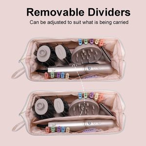 Dụng Cụ Tóc Túi Du Lịch Du Lịch Mang Trường Hợp Tạo Kiểu Không Khí Khô Hệ Thống Chống Thấm Nước Phẳng Curling Sắt Du Lịch Tổ Chức - Product Image 4