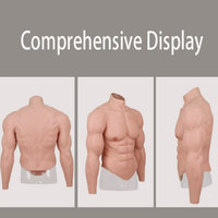 Músculos Artificiales de Silicona para Brazos, Cuello Alto, Realistas, Estilo Kirin, para Cosplay, Pecho y Brazos, Súper Suaves y Cómodos, Accesorios Unisex para Adultos