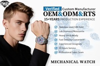Großhandel Mechanische Herren uhr Moissan ite Diamond 41mm Zifferblatt Durchmesser Weißgold Platin Band Fabrik Direkt versand 24 Stunden