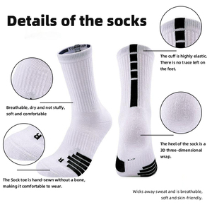 Jóvenes Spandex/Nylon <span class=keywords><strong>Uron</strong></span> Quick Dry Crew Sport Calcetines 3D Grip Football Printing Woven Technics Summer Logo Cuff Bottom - Product Image 2