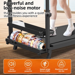 <span class=keywords><strong>Tapis</strong></span> de Marche Téléscopique avec Accoudoir, <span class=keywords><strong>Tapis</strong></span> <span class=keywords><strong>Roulant</strong></span> Portable Sous Bureau avec Éclairage Grand Écran LED pour Marche et Jogging au Bureau ou à la Maison - Product Image 4