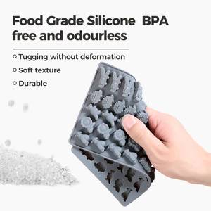 Moule à bonbons en silicone antiadhésif sans BPA, forme animaux de dessin animé, 40 cavités, certifié LFGB, par l'usine MUYULINS - Product Image 5
