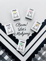 Hocus Pocus Halloween American Mahjong Tiles Bam Let's Mahjong Style Ghost Witch Hat Spider Web 160pcs Acrylic Tile Set