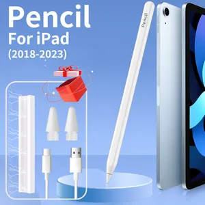 Pena Stylus magnetik Digital, pena Stylus magnetik untuk iPad seri dengan Logo ponsel, pena sentuh Anti kabut, pena Stylus magnetik iPad