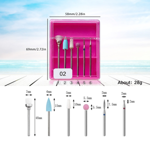 Gute Qualität Benutzer definiertes Logo Diamant Nagel bohrer Set Wolfram Edelstahl Nagel bohrer für Nagels tudio - Product Image 4