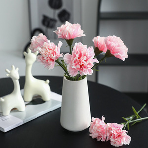 Mini Clavel Artificial, Flor Blanca de Seda Suave, Alta Simulación, Decoración para el Hogar, Accesorio para Bodas, Regalo para el Día de la Madre - Product Image 3