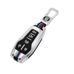Vtear araba anahtarı durum katlanır anahtar çanta anahtarlık tuşları koruma tutucu dekorasyon aksesuarları ürünleri Ford Mustang için alüminyum alaşım