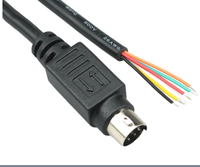 6P Mini-Din männlich gestreift verzinnt PS/2 Koaxialkabel 1,5 m Audio Auto HDTV Lautsprecher-Fabrik PVC für Maus Projektor Kamera