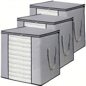 Bolsa Organizadora de Almacenamiento Debajo de la Cama, Plegable, de Gran Capacidad, Resistente, de Tela No Tejida, para Ropa de Cama y Ropa en el Dormitorio - Product Image 1