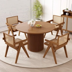 Petite table à manger en bois massif de style japonais et combinaison de chaises silencieuses pour meubles de <span class=keywords><strong>restaurant</strong></span> - Product Image 2