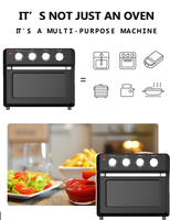 Four à pizza électrique mini 20L, mini four multifonction pour le petit-déjeuner, four électronique