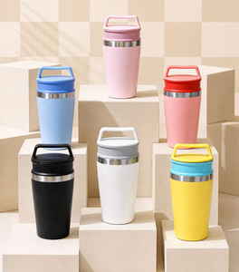 แก้วกาแฟพกพาขนาด 320 มล. แก้วน้ำสแตนเลส 304 เก็บความร้อน-เย็น พร้อมฝาปิดและหูหิ้ว สำหรับใช้ในสำนักงาน - Product Image 6