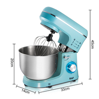 Robot pâtissier RAF R.6671 Protection anti-éclaboussures Bol en acier inoxydable Mélangeurs alimentaires