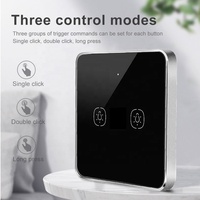 Interruptor de Escenas Inalámbrico Zigbee Tuya Smart Life, Panel de Control Remoto de 2 Botones, Control Inteligente para Toda la Casa con Batería