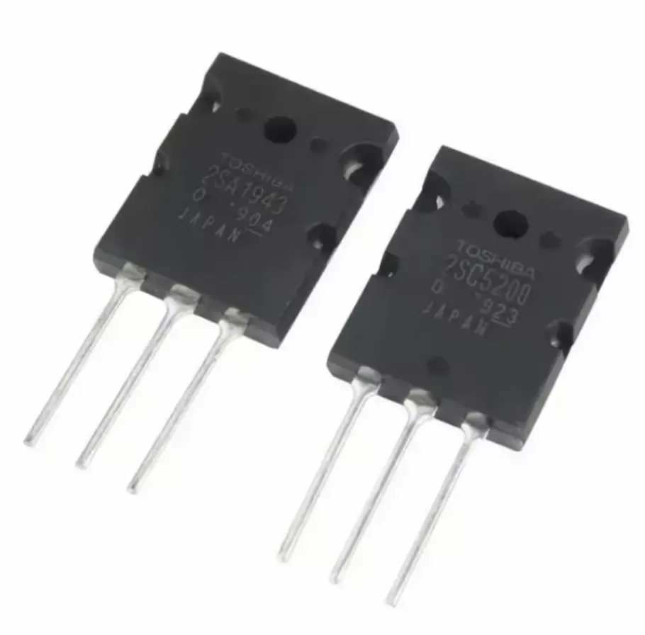 Mẫu miễn phí gốc Nhật Bản thương hiệu lưỡng cực Transistor-BJT PNP 2sa1943/NPN 2sc5200 15A 230V 150W TO-3PL