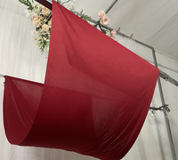 Drapé de plafond de mariage en tissu de mousseline de soie blanche pour événements, fêtes, banquets, draperies pour cérémonie, scène, toit, décoration d'hôtel