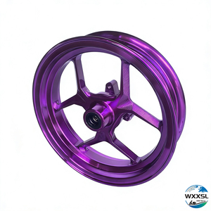 Rueda Delantera Modificada de Aleación de Aluminio de 10 Pulgadas, CNC, <span class=keywords><strong>70</strong></span> Orificios, Rodamiento 6201, Se Puede Personalizar en Varias Especificaciones - Product Image 1