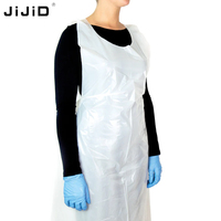 Bavoir jetable en plastique à usage unique pour adulte, fournitures de service JIJID pour restaurants