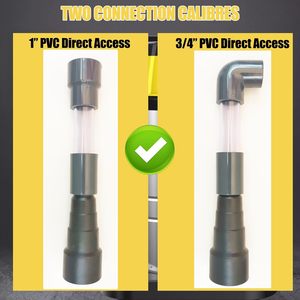 1 "" Unclog وإخلاء/C خطوط تصريف HVAC خط تصريف تيار متردد عالمي محول فراغ إلى محول أسود - Product Image 3