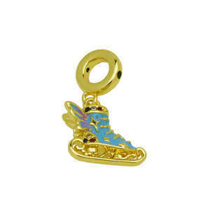 HD927 <span class=keywords><strong>Abalorios</strong></span> colgantes de esmalte de dibujos animados con diseño de Pato Donald, herramienta de repostería, patín de hielo, consola de juegos, cuentas de agujero grande para pulseras y joyería para niñas - Product Image 5