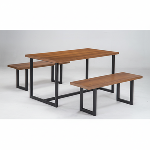 Moderno juego de comedor de ratán de 6 plazas muebles de madera para el hogar para aplicaciones de cocina para juegos de comedor - Product Image 1