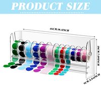 Distributeur d'étiquettes en acrylique réglable-Porte-autocollant en rouleau de 12 disques pour l'organisation du bureau et de la maison