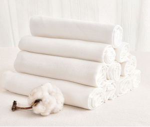 70x70 cm lớn tái sử dụng 100% cotton muslin vuông yếm trắng và mặt vải bé quần áo tã - Product Image 3