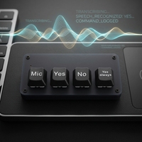Voice-to-text Quick Reply Keyboard Office Programmable Macro Mini Keyboard Quick-reply Keyboard Vibe Coding With AI Keyboard