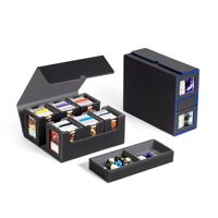Boîte de rangement magnétique en PU personnalisée pour cartes, 100+ emplacements avec séparateurs, étanche, pour collectionneurs de cartes MTG, YuGiOh, cartes sportives
