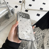 Coque pour iPhone 12 13 14 15 16 17 18 Pro Max, style minimaliste avec nœud, protection intégrale avec protection d'objectif, coque de téléphone antichoc