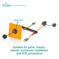 Kabel ekstensi dudukan Panel FPC Tipe C IP67 USB3.1 USB-C tahan air kabel pemanjang laki-laki ke Perempuan untuk penutup kabinet 10Gbps 100W PD