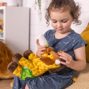 Peluche Giraffa da 11 Pollici con Pannolino, Giocattolo Realistico di Animale Selvatico, Regalo Carino per Bambini e Neonati - Product Image 4