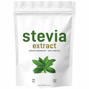 Poudre d'extrait de stévia OEM ODM, édulcorant zéro calorie, 8oz 227g, en vrac, marque privée - Product Image 1