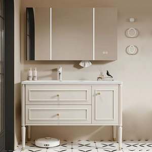 Mueble de Baño Moderno de Diseño Europeo, Mueble de Baño Independiente de Madera Maciza - Product Image 3