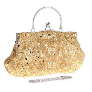 Nouveaux sacs de soirée de luxe pour femmes, sacs fourre-tout pour demoiselles d'honneur de mariage, sacs à main de soirée brodés de sequins et de perles pour femmes - Product Image 3