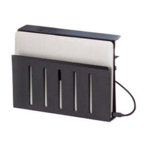 Fournitures de bureau noires de haute qualité organisateur de bureau support de stockage latéral de bureau carré moderne - Product Image 5