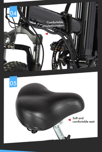 <span class=keywords><strong>Bicicleta</strong></span> eléctrica plegable con absorción de impacto, bici de ciudad con batería de 48V, gran oferta - Product Image 5