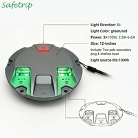 Safetrip Luminaire halogène bidirectionnel vert/rouge de 12 pouces pour seuil et extrémité de piste d'atterrissage d'aéroport