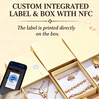Boîte à bijoux NFC RFID personnalisée avec code QR anti-contrefaçon, emballage cadeau interactif intelligent de luxe, logo OEM