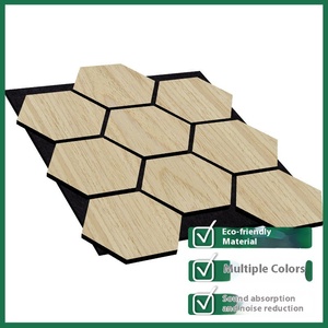 <span class=keywords><strong>Pannello</strong></span> Acustico Decorativo Moderno Esagonale a Rombo in <span class=keywords><strong>Legno</strong></span> Ecologico per Decorazione - Product Image 3