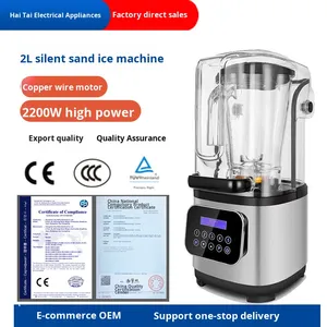 Mesin Slush Komersial Khusus Toko Teh Susu, Peredam Suara, Otomatis Penuh, Pembuat Jus, Penghancur Es, Kapasitas 2L - Product Image 4