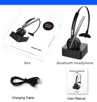 Produsen Headset Bluetooth Tiongkok dengan Mikrofon, Basis Pengisian Daya, Mikrofon Senyap, untuk Pusat Panggilan Kantor Rumah