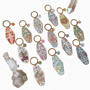 Llavero de aleación al por mayor con signo del zodíaco simple, regalo de cumpleaños/mes de nacimiento/horóscopo - Product Image 1