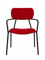Chaise de salle à manger moderne avec assise en tissu et pieds en métal pour restaurant