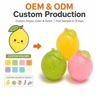 Jouet anti-stress personnalisé en forme de citron, balle à presser en TPR, OEM ODM, jouet sensoriel pour soulager le stress