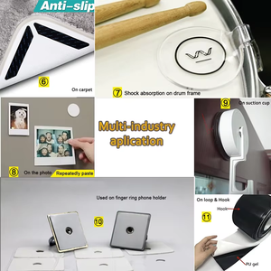 재사용 가능한 프리컷 폴리 우레탄 미끄럼 방지 하이압정 패드 1 mm 실리콘 고무 양면 자체 접착 시트 롤 - Product Image 4