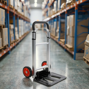 Troli tangan lipat 2 roda, Keranjang Platform aluminium ringan, Penyimpanan mudah untuk Supermarket, belanja dan penggunaan rumah - Product Image 6